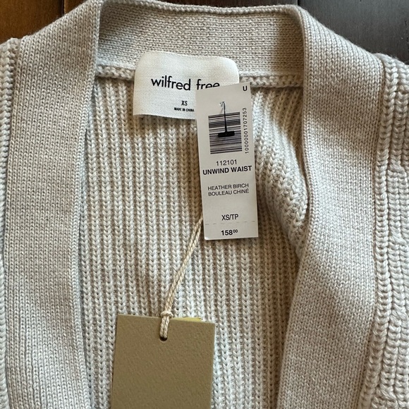NWT Aritzia Wilfred Free Unwind Waist Cardigan - Picture 2 of 4